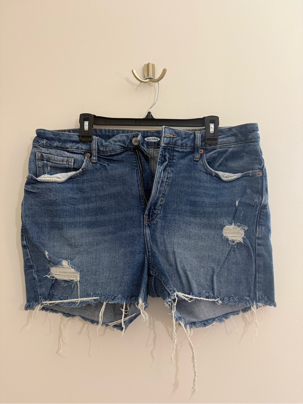 Old Navy Women's Distressed Jean Shorts - Blue